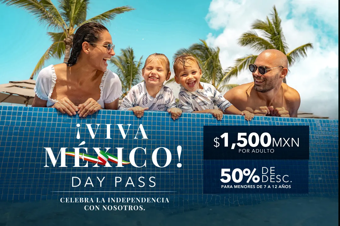 Oferta especial para day pass Mozzamare Beach club Nuevo Vallarta