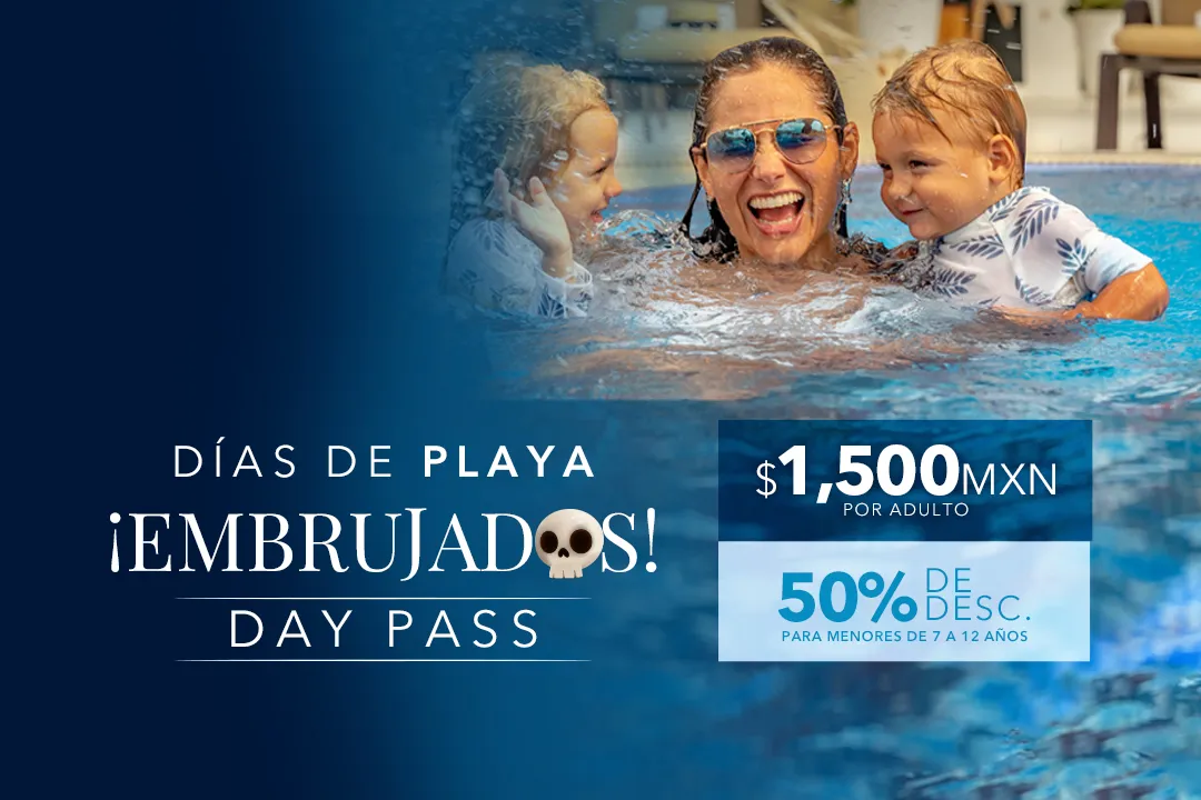 Day pass especial de octubre Mozzamare Beach club Nuevo vallarta